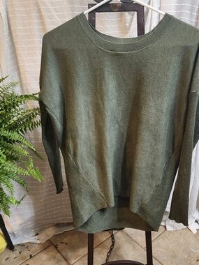 Poof! Olive Green Crewneck Sweater